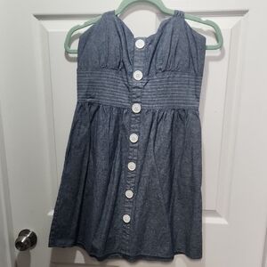Stylish Blue Ruby Rox Denim Mini Dress with Button Details
